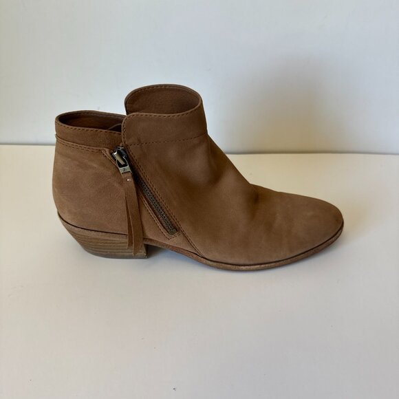 Sam Edelman Packer Ankle Boots Women’s Sz 8.5 Brown Suede Brown Side Zip - Picture 7 of 16
